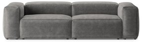 Jasnoszara sztruksowa sofa 264 cm Bergamo – Cosmopolitan Design
