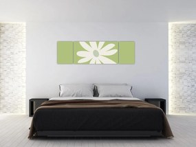 Obraz - Hipisi, zielone kwiaty N⁰2 (170x50 cm)