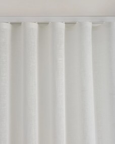 Zasłona na taśmie wave kolor biały tkanina półprzezroczysta, strukturalna