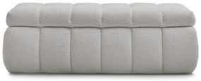 Jasnoszara ławka z materiału bouclé Mont Blanc – Bobochic Paris