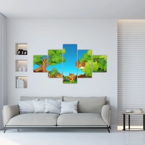 Obraz - Wesołe sówki (125x70 cm)