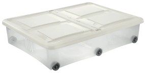 Tontarelli Pojemnik z pokrywą Stockbox 61 l,przezroczysty/biały