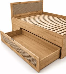 Łóżko tapicerowane Calviro z wysokim wezgłowiem i szufladami – nowoczesny design, komfort i elegancja do Twojej sypialni