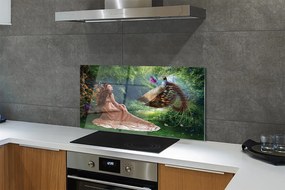 Panel nad Blat Kuchenny Kobieta z Bażantem w Lesie