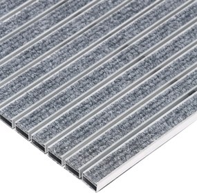 Aluminiowa mata czyszcząca z wkładem dywanowym, 120 x 80 cm, szara