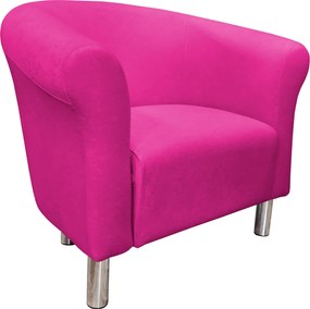 Fotel Milo tkanina Mikrofaza stylowy fotel do salonu i sypialni : Kolor nogi - Chrom, Kolor tkaniny - 10 MIKROFAZA, Wysokość nogi - 15 cm