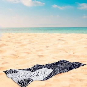 Ciemnoniebieski ręcznik plażowy 90x180 cm Shark – DecoKing