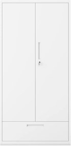 Szafa modułowa metalowa wielofunkcyjna z szufladą biała MEGAN 1850 x 900 x 400 mm