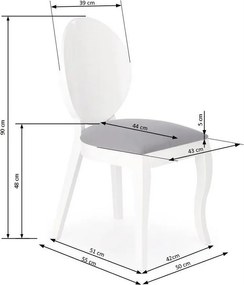 Krzesło z tapicerowanym siedziskiem Verdi