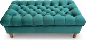 Elegancki podnóżek 90 cm głęboko pikowany w stylu glamour