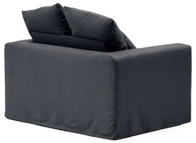Antracytowy lniany fotel Nora – Kave Home