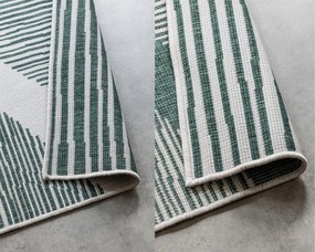 Dywan dwustronny zewnętrzny Gemini romby zielono-kremowy 80 cm x 150 cm