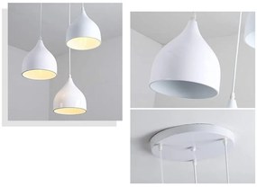 Lampa sufitowa loftowa metalowa wisząca AT17-3SZ-White