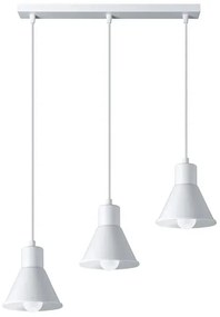 Biała potrójna lampa wisząca nad stół - 6X S167 W8-W38