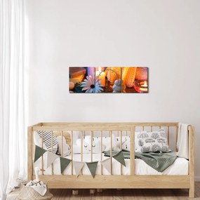 Obraz - Chwila odpoczynku (z zegarem) (90x30 cm)