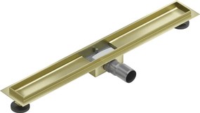 Mexen Flat korpus do odpływu liniowego 70 cm, złoty szczotkowany - 1A15070