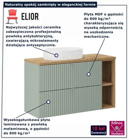 Zestaw szałwiowa szafka łazienkowa z umywalką N8-K44