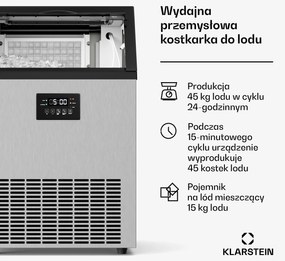 Klarstein Glacial kostkarka do lodu gastronomiczna 45 kg