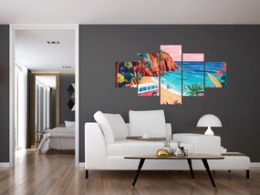 Obraz - Karawan nad oceanem (125x70 cm)
