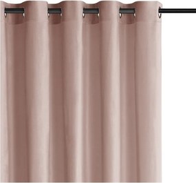 Jasnoróżowa aksamitna zasłona częściowo zaciemniająca (dimout) 140x300 cm Velto – Filumi