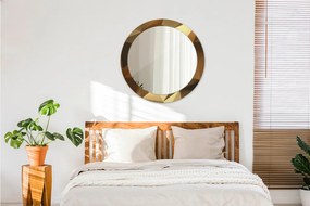 Lustro dekoracyjne okrągłe Złoto abstrakcja