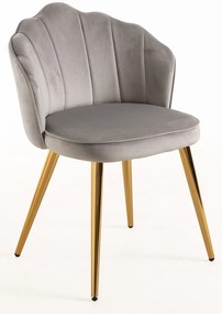 Krzeso Blume w kolorze zotym, aksamitne