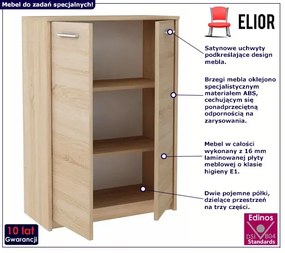 Skandynawska komoda na dokumenty dąb sonoma - Lineo