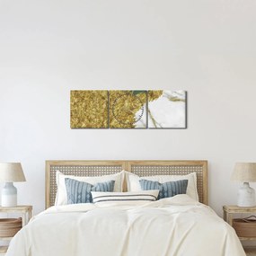 Obraz - Zielony marmur N⁰2 (z zegarem) (90x30 cm)