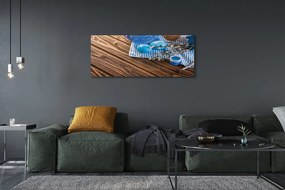 Zdjęcie na płótnie Jajka, Farba i Bazie na Deskach