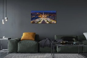 Obraz na płótnie Kraków Noc kościół panorama