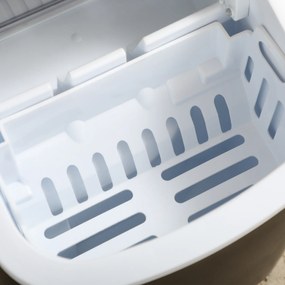 HOMCOM Maszyna do Kostek Lodów, Dispenser Lodów, Producen Kostek Lodów, 29,4 cm x 22,2 cm x 29 cm, Czarny