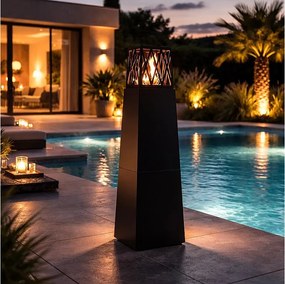 Kominek ogrodowy na bioetanol Vulcano Nero 40x40x145mm