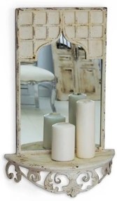 Lustro , półka w orientalnej ramie.