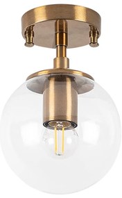 Lampa sufitowa w kolorze brązu ze szklanym kloszem ø 15 cm Atmaca – Opviq lights