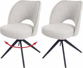 Krzesło do jadalni MCW-N72 (zestaw 2 sztuk),  kremowy