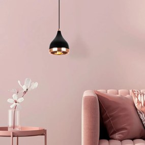 Lampa wisząca w czarno-złotym kolorze ø 14 cm Yildo – Opviq lights