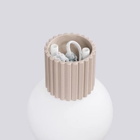 Kinkiet HALO taupe IP44 ryflowany SOLLUX  LIGHTING