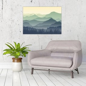 Obraz na szkle - Forest Mountain (70x50 cm)