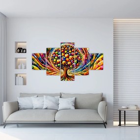 Obraz – Kolorowe drzewo z jabłkami (125x70 cm)