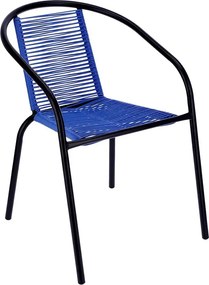 Niebieskie krzesło sznurkowe na balkon G4-Z44