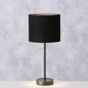 Lampa stołowa z materiałowym kloszem, NERO, 40 cm