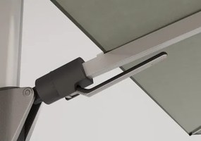 HYPERION 330 x 240 cm – luksusowy, huśtawkowy parasol ogrodowy z bocznym drążkiem : Kolor parasola - Ciemnoszary