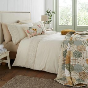 Kremowa pościel dwuosobowa 230x220 cm Broderie Anglaise – Catherine Lansfield