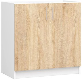 Dolna Szafka Pod Zlewozmywak 80 Cm Dąb Sonoma D7-N32
