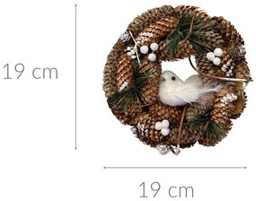 Wianek świąteczny, dekoracja, 19 cm