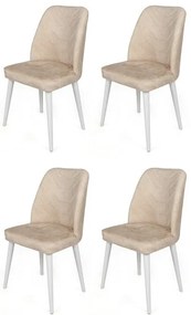 Zestaw krzeseł do jadalni Dallas Beige and White,4 szt.