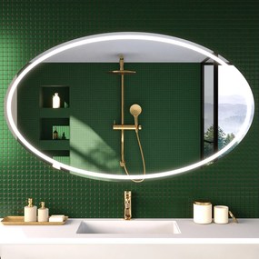 Lustro łazienkowe owalne poziome LED74 z oświetleniem LED nowoczesne Artforma