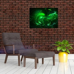 Obraz - zielona abstrakcja (70x50 cm)