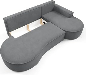 Narożnik MOLLY Prawostronny z funkcją spania, wolnostojący tkanina CURIO 97 Szary