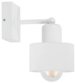 Biały kinkiet LED WD-WE10x10WE jednopunktowy z litego drewna